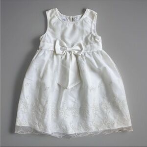 Katie M. Girls Dress 3T Ivory Sleeveless Formal Dress w/ Bow – Flower Girl